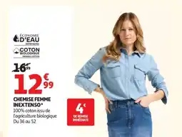 Auchan INEXTENSO Chemise femme offre