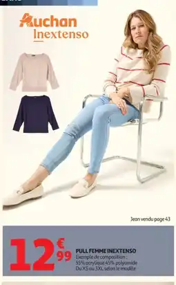 Auchan INEXTENSO Pull femme offre