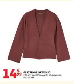 Auchan INEXTENSO Gilet femme offre