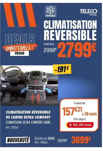 Climatisation reversible de cabine ultra comfort