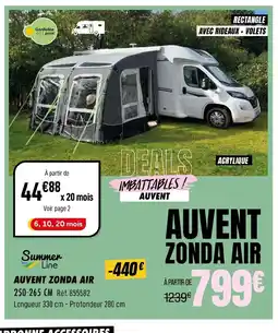 Narbonne accessoires SUMMER LINE Auvent zonda air offre