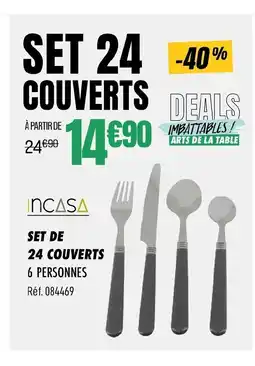 Narbonne accessoires INCASA Set de 24 couverts offre
