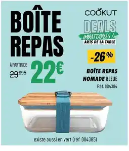 Narbonne accessoires Boîte repas nomade bleue offre