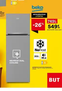 BUT BEKO Réfrigérateur 2 portes RDNE350K40XBN offre