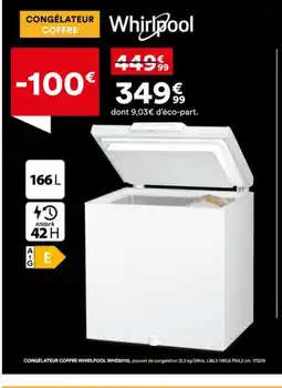 BUT WHIRLPOOL Congélateur coffre WHE20112 offre