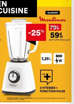 BUT MOULINEX Blender blendforce LM436110 offre