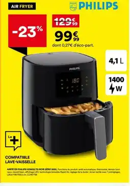 BUT PHILIPS Airfryer noir série 3000 HD9252/70 offre
