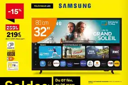 BUT SAMSUNG Smart tv led TU32H5005F offre