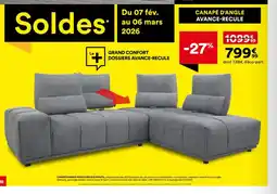 BUT Canapé d'angle avance-recule minato offre