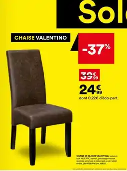 BUT Chaise de séjour valentino offre