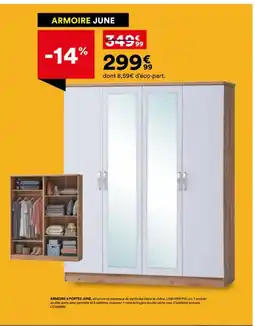 BUT Armoire 4 portes june offre