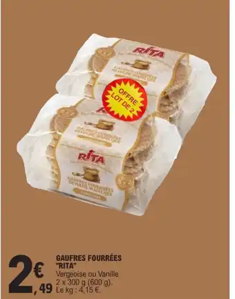 E.Leclerc RITA Gaufres fourrées offre