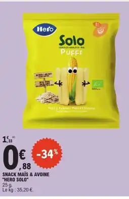 E.Leclerc HERO SOLO Snack maïs & avoine offre