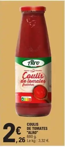 E.Leclerc ALRO Coulis de tomates offre