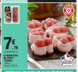 E.Leclerc FÉRIAL 6 paupiettes de porc offre