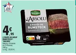 E.Leclerc SOCOPA 2 pavés de boeuf rumsteck offre