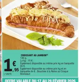 E.Leclerc Croissant au jambon offre