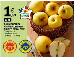 E.Leclerc Pomme Golden AOP du Limousin ou IGP des Alpes offre