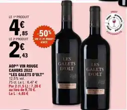 E.Leclerc AOP VIN ROUGE CAHORS 2022 'LES GALETS D’OLT' offre