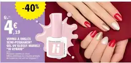 E.Leclerc Vernis à ongles semi-permanent gel UV Glossy Marble Hi Hybrid offre