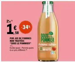 E.Leclerc PUR JUS DE POMMES NON TRAITÉES SOUS LE POMMIER offre