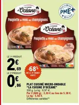 E.Leclerc Plat cuisiné micro-ondable “La Cuisine d'Océane” offre