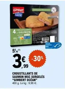 E.Leclerc CROUSTILLANTS DE SAUMON MSC SURGELÉS “GIMBERT OCÉAN” offre
