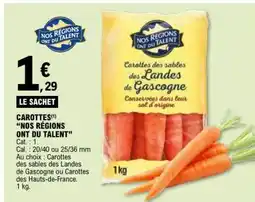 E.Leclerc CAROTTES NOS RÉGIONS ONT DU TALENT offre