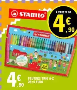 E.Leclerc FEUTRES TRIO A-Z 25+5 FLUO offre