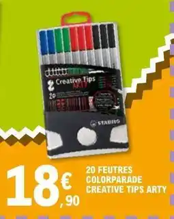 E.Leclerc 20 FEUTRES COLORPARADE CREATIVE TIPS ARTY offre
