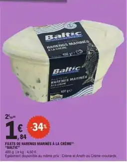 E.Leclerc FILETS DE HARENGS MARINÉS À LA CRÈME offre