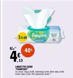 E.Leclerc LINGETTES BÉBÉ “PAMPERS” offre