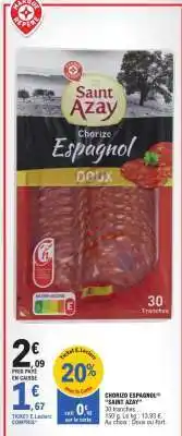 E.Leclerc Chorizo Espagnol Saint Azay offre