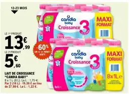 E.Leclerc Lait de Croissance 'Candia Baby' offre