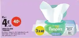 E.Leclerc LINGETTES BÉBÉ “PAMPERS” offre