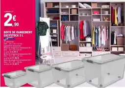 E.Leclerc BOITE DE RANGEMENT EASYSTOCK 5 L offre