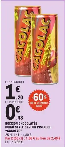 E.Leclerc CACOLAC Sweet Pistache offre