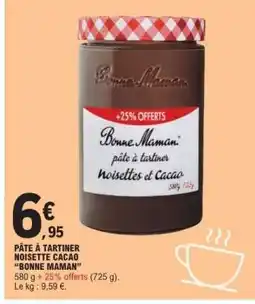 E.Leclerc PÂTE À TARTINER NOISETTE CACAO BONNE MAMAN offre