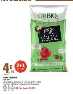 E.Leclerc TERRE VÉGÉTALE OR BIO offre