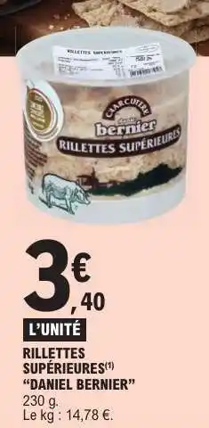 E.Leclerc RILLETTES SUPÉRIEURES DANIEL BERNIER offre