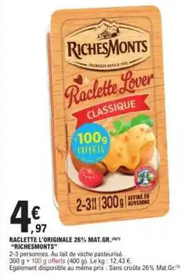 E.Leclerc Raclette Lover Classique offre