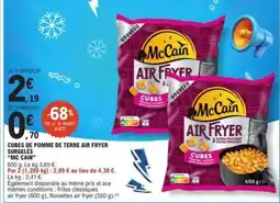 E.Leclerc Cubes de pomme de terre Air Fryer surgelés McCain offre