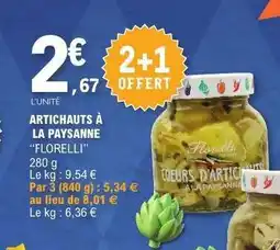 E.Leclerc ARTICHAUTS À LA PAYSANNE FLORELLI offre