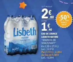 E.Leclerc Eau de Source Lisbeth Nature offre