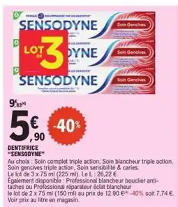 E.Leclerc Dentifrice Sensodyne offre