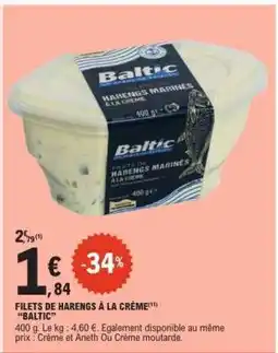 E.Leclerc Filets de Harengs à la Crème Baltic offre