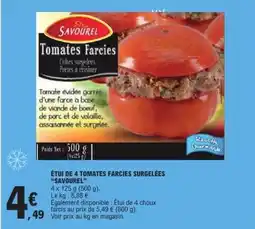 E.Leclerc ÉTUI DE 4 TOMATES FARCIÉES SURGELÉES “SAVOUREL” offre