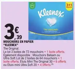 E.Leclerc MOUCHOIRS EN PAPIER “KLEENEX” offre