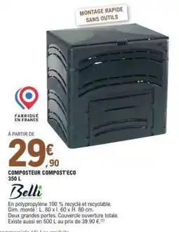 E.Leclerc Composteur Compost'Eco 350 L offre