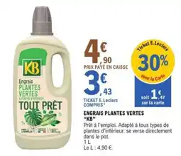E.Leclerc ENGRAIS PLANTES VERTES “KB” offre